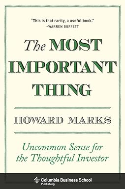 The Most Important Thing Book Cover